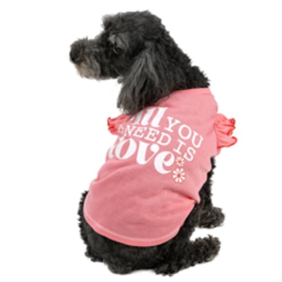NWT ~ Vibrant Life All You Need Is Love Dog T-Shirt, Pink (Size: Large) - Picture 2 of 8